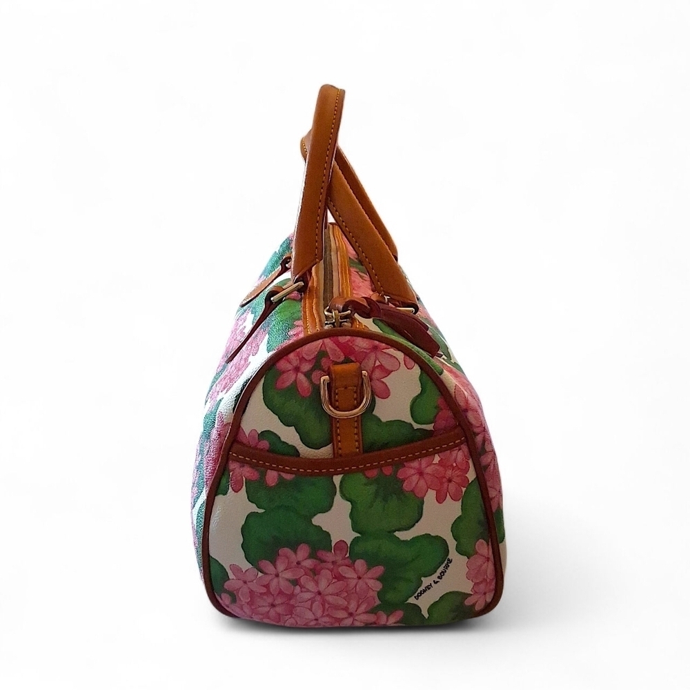 Dooney & Bourke Geranium Floral Satchel Boston Bag - Picture 3 of 16